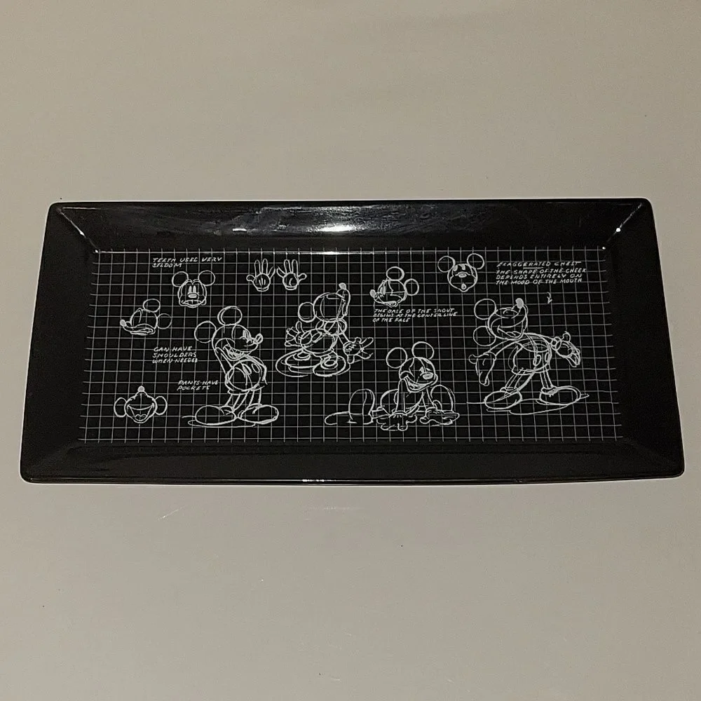 Disney: Mickey Mouse Sketchbook design black serving platter Tray